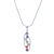Multi-gemstone pendant necklace, 'Mindful Delight' - Faceted Multi-Gemstone Chakra Rainbow Pendant Necklace (image 2a) thumbail