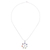 Multi-gemstone pendant necklace, 'Lucky Om' - Multi-Gemstone Chakra Om Sterling Silver Pendant Necklace