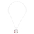 Multi-gemstone pendant necklace, 'Blossom Chakra' - High Polish Sterling Silver Gemstone Flower Pendant Necklace (image 2a) thumbail
