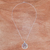 Multi-gemstone pendant necklace, 'Blossom Chakra' - High Polish Sterling Silver Gemstone Flower Pendant Necklace (image 2b) thumbail
