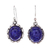 Lapis lazuli dangle earrings, 'Alluring in Blue' - Lapis Lazuli Sterling Silver Dangle Earrings