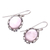 Rose quartz dangle earrings, 'Alluring in Pink' - Rose Quartz Sterling Silver Dangle Earrings
