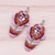Ohrringe aus Makramee-Perlen - Handgefertigte Makramee-Boho-Ohrringe