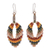 Macrame dangle earrings, 'Mini Boho in Multi' - Macrame and Bead Dangle Earrings thumbail