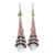 Beaded quartz dangle earrings, 'Raindrop in Green' - Quartz Macrame Beaded Dangle Earrings thumbail