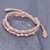 Rhodonite beaded macrame bracelet, 'Dear Friend in Pink' - Macrame and Rhodonite Beaded Bracelet (image 2) thumbail