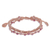 Rhodonite beaded macrame bracelet, 'Dear Friend in Pink' - Macrame and Rhodonite Beaded Bracelet thumbail