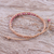 Rhodonite beaded macrame bracelet, 'Delirious in Pink' - Rhodonite Beaded Macrame Sliding Knot Bracelet (image 2b) thumbail