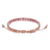 Rhodonite beaded macrame bracelet, 'Delirious in Pink' - Rhodonite Beaded Macrame Sliding Knot Bracelet (image 2c) thumbail