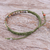 Jasper beaded macrame bracelet, 'Delirious in Green' - Jasper Beaded Macrame Sliding Knot Bracelet (image 2b) thumbail