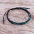 Serpentine beaded macrame bracelet, 'Delirious in Black' - Serpentine Beaded Macrame Sliding Knot Bracelet (image 2) thumbail