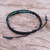 Serpentine beaded macrame bracelet, 'Delirious in Black' - Serpentine Beaded Macrame Sliding Knot Bracelet (image 2b) thumbail