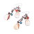 Multi-gemstone dangle earrings, 'Summer's End' - Multi Gemstone Dangle Earrings on Sterling Silver Hooks
