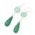 Chalcedony and quartz dangle earrings, 'Easy Being Green' - Green Chalcedony and Quartz Dangle Earrings (image 2c) thumbail
