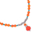 Carnelian and howlite beaded necklace, 'Apricot Love' - Carnelian and Howlite Beaded Necklace (image 2d) thumbail