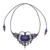 Halskette mit Lapislazuli-Anhänger - Lapislazuli-Halskette mit Anhänger aus gewachster Polyesterkordel