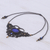 Halskette mit Lapislazuli-Anhänger - Lapislazuli-Halskette mit Anhänger aus gewachster Polyesterkordel
