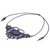 Collar con colgante de lapislázuli - Collar con colgante de cordón de poliéster encerado lapislázuli