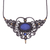 Lapis lazuli pendant necklace, 'Bohemian Midnight' - Lapis Lazuli Waxed Polyester Cord Pendant Necklace