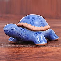 Featured review for Celadon ceramic decorative box, Blue Turtle