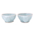 Celadon ceramic bowls, 'Elephant Companion in Aqua' (pair) - Aqua Elephant Motif Celadon Bowls (Pair)