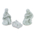 Belén de cerámica Celadon, (10 piezas) - Belén 10 piezas cerámica verde celadón