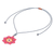 Beaded pendant necklace, 'Eight Petals in Pink' - Hand Strung Glass Beaded Pendant Necklace (image 2f) thumbail