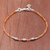 Carnelian beaded bracelet, 'Marigold Mood' - Faceted Carnelian and Karen Silver Beaded Bracelet (image 2) thumbail
