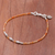 Carnelian beaded bracelet, 'Marigold Mood' - Faceted Carnelian and Karen Silver Beaded Bracelet (image 2b) thumbail