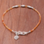 Carnelian beaded bracelet, 'Marigold Mood' - Faceted Carnelian and Karen Silver Beaded Bracelet (image 2c) thumbail