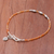 Carnelian beaded bracelet, 'Marigold Mood' - Faceted Carnelian and Karen Silver Beaded Bracelet (image 2d) thumbail