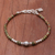 Unakite beaded bracelet, 'Earthy Silver' - Unakite and Karen Silver Beaded Bracelet (image 2) thumbail