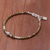 Unakite beaded bracelet, 'Earthy Silver' - Unakite and Karen Silver Beaded Bracelet (image 2b) thumbail