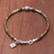 Unakite beaded bracelet, 'Earthy Silver' - Unakite and Karen Silver Beaded Bracelet