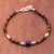 Tiger's eye and lapis lazuli beaded bracelet, 'Perception' - Karen Silver Tiger's Eye and Lapis Lazuli Beaded Bracelet (image 2) thumbail