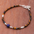 Tiger's eye and lapis lazuli beaded bracelet, 'Perception' - Karen Silver Tiger's Eye and Lapis Lazuli Beaded Bracelet (image 2b) thumbail
