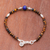 Tiger's eye and lapis lazuli beaded bracelet, 'Perception' - Karen Silver Tiger's Eye and Lapis Lazuli Beaded Bracelet (image 2d) thumbail
