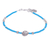 Howlite beaded bracelet, 'Beneath the Sea' - Blue Howlite and Karen Silver Beaded Bracelet thumbail