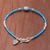 Howlite beaded bracelet, 'Beneath the Sea' - Blue Howlite and Karen Silver Beaded Bracelet (image 2c) thumbail