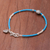 Howlite beaded bracelet, 'Beneath the Sea' - Blue Howlite and Karen Silver Beaded Bracelet (image 2d) thumbail