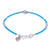 Howlite beaded bracelet, 'Beneath the Sea' - Blue Howlite and Karen Silver Beaded Bracelet (image 2f) thumbail