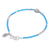 Howlite beaded bracelet, 'Beneath the Sea' - Blue Howlite and Karen Silver Beaded Bracelet (image 2g) thumbail
