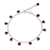 Garnet charm bracelet, 'Yearning' - Sterling Chain Bracelet with Garnet Charms thumbail