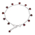 Garnet charm bracelet, 'Yearning' - Sterling Chain Bracelet with Garnet Charms (image 2d) thumbail