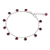 Garnet charm bracelet, 'Yearning' - Sterling Chain Bracelet with Garnet Charms (image 2e) thumbail