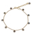 Gold plated labradorite charm bracelet, 'Yearning' - Labradorite and 18k Gold Plated Charm Bracelet thumbail