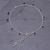 Amethyst charm bracelet, 'Yearning' - Sterling Silver Charm Bracelet with Amethyst