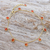 Gold plated carnelian charm bracelet, 'Yearning' - 18k Gold Plated Bracelet with Carnelian (image 2) thumbail
