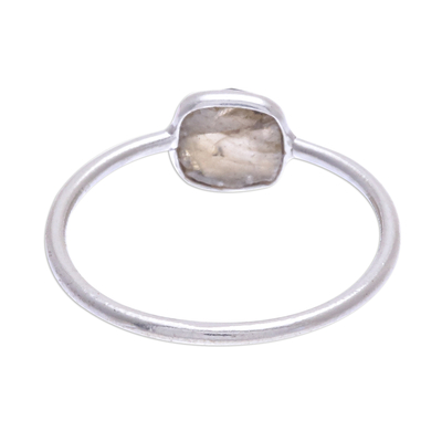 Labradorite solitaire ring, 'Special One' - Labradorite and Sterling Silver Solitaire Ring