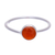 Carnelian solitaire ring, 'Precious One' - Simple Sterling Silver and Carnelian Ring thumbail